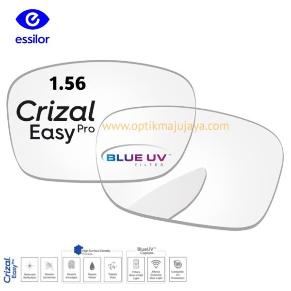 Lensa Essilor Super 1.56 Aspheric Crizal Easy Pro