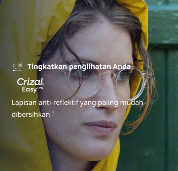 Lensa Essilor Super 1.56 Aspheric Crizal Easy Pro