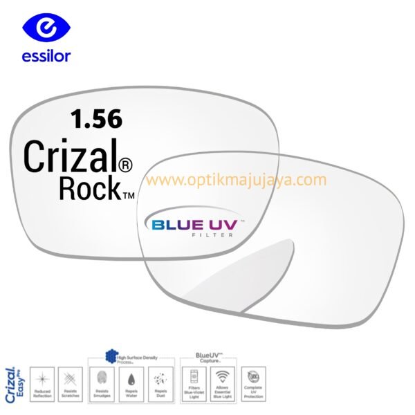Lensa Essilor Super 1.56 Aspheric Crizal Rock